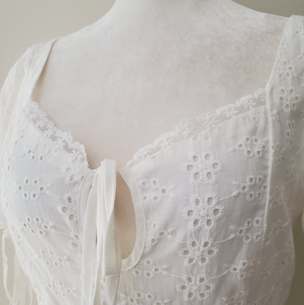 Shein Eyelet Lace Puff Sleeve Dress - Picture 12 of 13